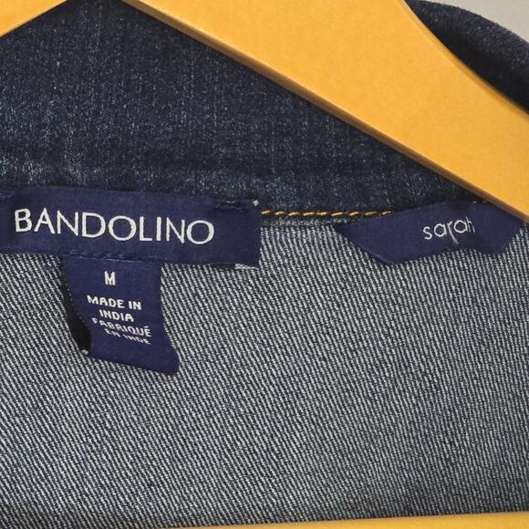 Bandolino Women's Embroidered Denim Jacket Sarah Size Medium Floral Boho Western - Picture 4 of 7